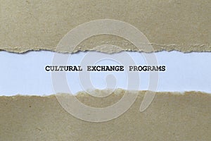 cultural exchange programs on white paper