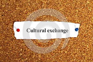 cultural exchange word on paper