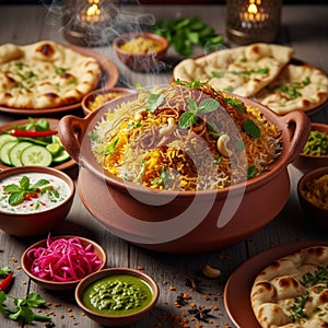 Cultural Feast Biryani Dinner AI-GENERATED