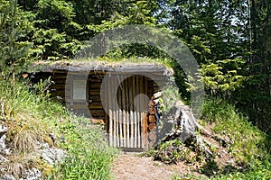 Cultural - historical monument defensive guerrilla bunker over the Black Stone in the Ilanovska valley in Liptov