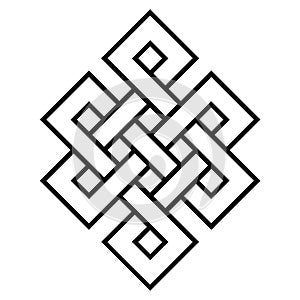 Cultural symbol of buddhism endless knot