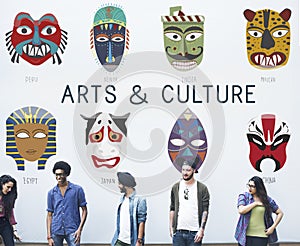 Cultural Traditional Masks Global Concept