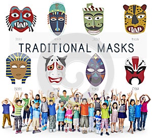 Cultural Traditional Masks Global Concept