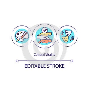 Cultural vitality concept icon