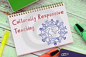 Culturally Responsive Teaching sign on the sheet photo