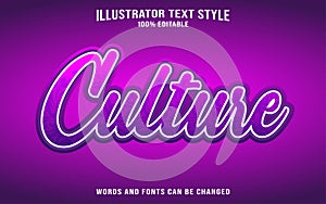 Culture editable text effect