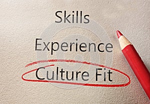 Culture Fit red circle