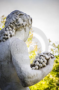 Culture, Greek-style columns, Corinthian capitals in a park