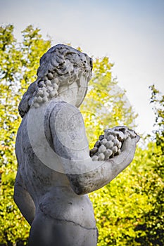 Culture, Greek-style columns, Corinthian capitals in a park