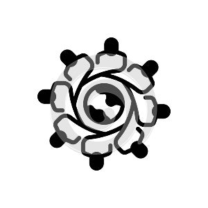 Black solid icon for Culture, civilization and language