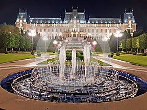 Culture Palace Iasi Romania at night photo