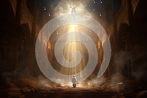 Abstract illustration of God light. Generative AI