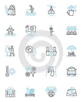 Culture Shock linear icons set. Disorientation, Alienation, Confusion, Frustration, Insecurity, Anxiety, Homesickness