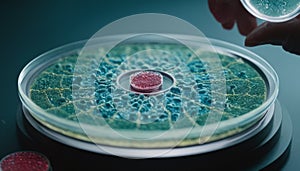 Cultured Tissue Sample in Petri Dish