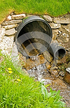 Culvert for diversion of surface water .
