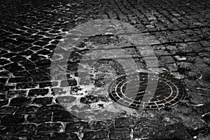 Culvert in paving stones