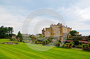 Culzean Castle and lawn in summer