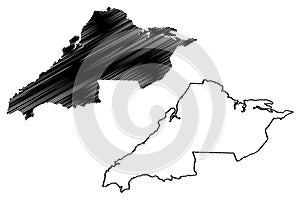 Cumberland County (Canada, Nova Scotia Province, North America) map