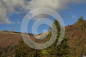 Cumbria, Lake District, England, the UK - hills and skies.