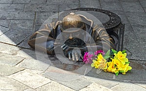 The Cumil Monument in Bratislava, Slovakia is a frequent stop to touch the sculpture that brings