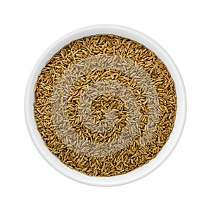 Cumin Seed in a Ceramic Bowl