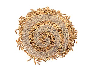 Cumin or zira seed. Isolated on white background