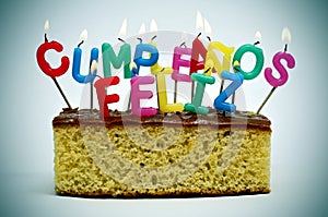 Cumpleanos feliz, happy birthday in spanish photo