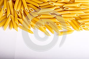 Italian durum wheat pasta, penne photo