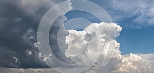 Cumulonimbus cloud in the blue sky