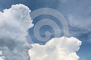 Cumulonimbus cloud in the blue sky