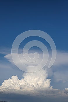 Cumulonimbus cloud in a blue sky