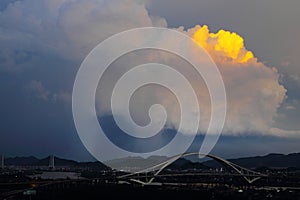 Cumulonimbus during sunset