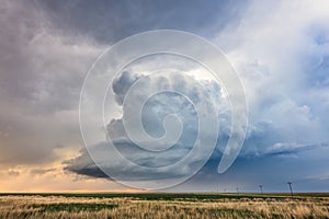 Cumulonimbus thunderstorm clouds in New Mexico