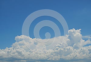 Cumulus cloud on beautiful blue sky in day light