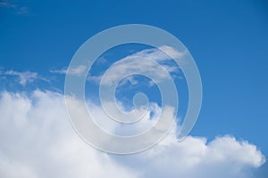 Cumulus cloud on the blue sky