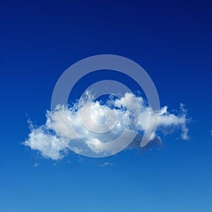 Cumulus cloud in blue sky.