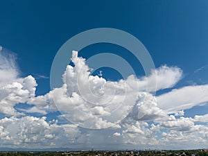 Cumulus cloud and fresh air in rainy season