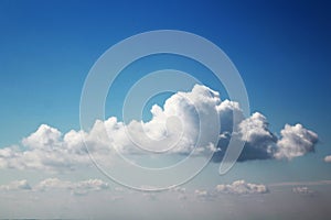 Cumulus clouds heralding good weather