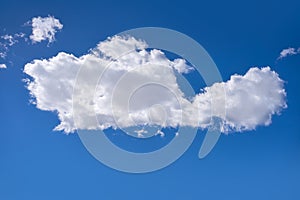 Cumulus clouds perfect white in blue sky