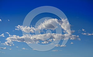 Cumulus clouds perfect white in blue sky