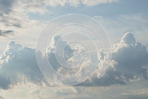 Cumulus clouds on the sky in summer