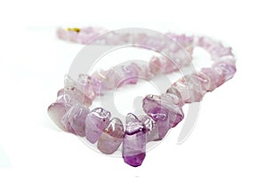 Cuncite semiprecious beads necklace
