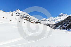 Cuneaz with Mount Testa Grigia, Ayas valley (It photo