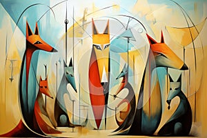 Cunning shape-shifting foxes with magical abilities - Generative AI photo