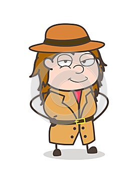 Cunning Smile - Female Explorer Scientist Cartoon Vector