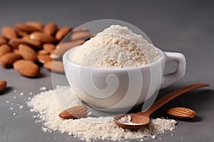 Cup almond flour powder. Generate Ai