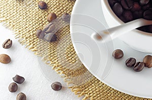 Cup of aromatic coffee