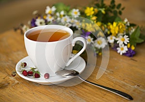 Cup of aromatic tea