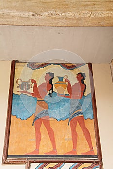 Cup Bearer Fresco Knossos Crete Greece