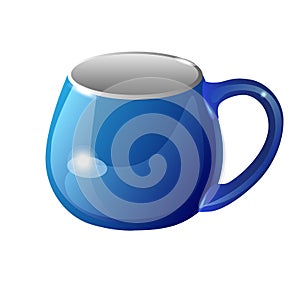 A cup of blue color. Color vector illustratio photo